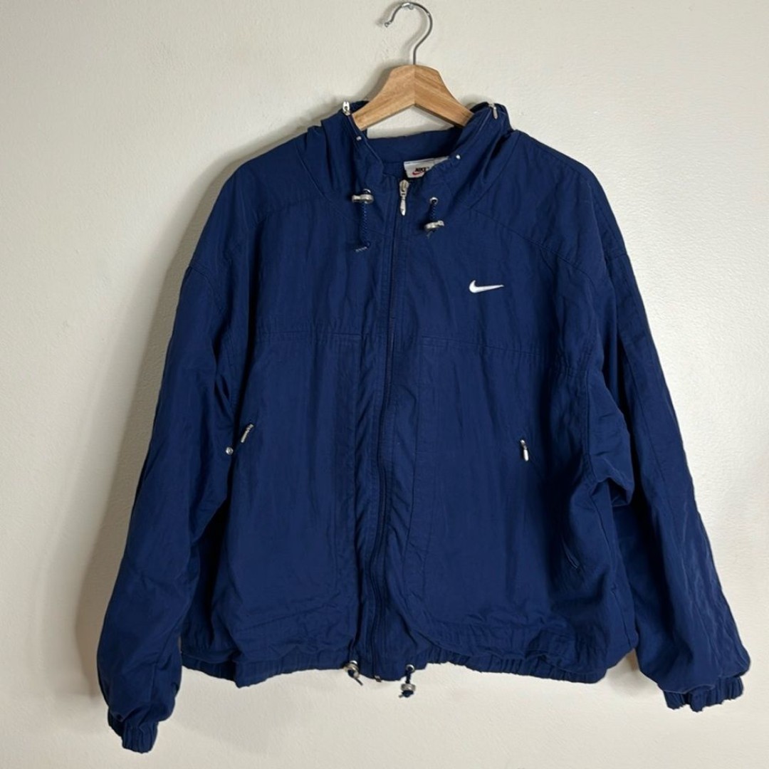 Vtg 90s Nike ladies windbreaker zip up jacket with pocket size large oversized