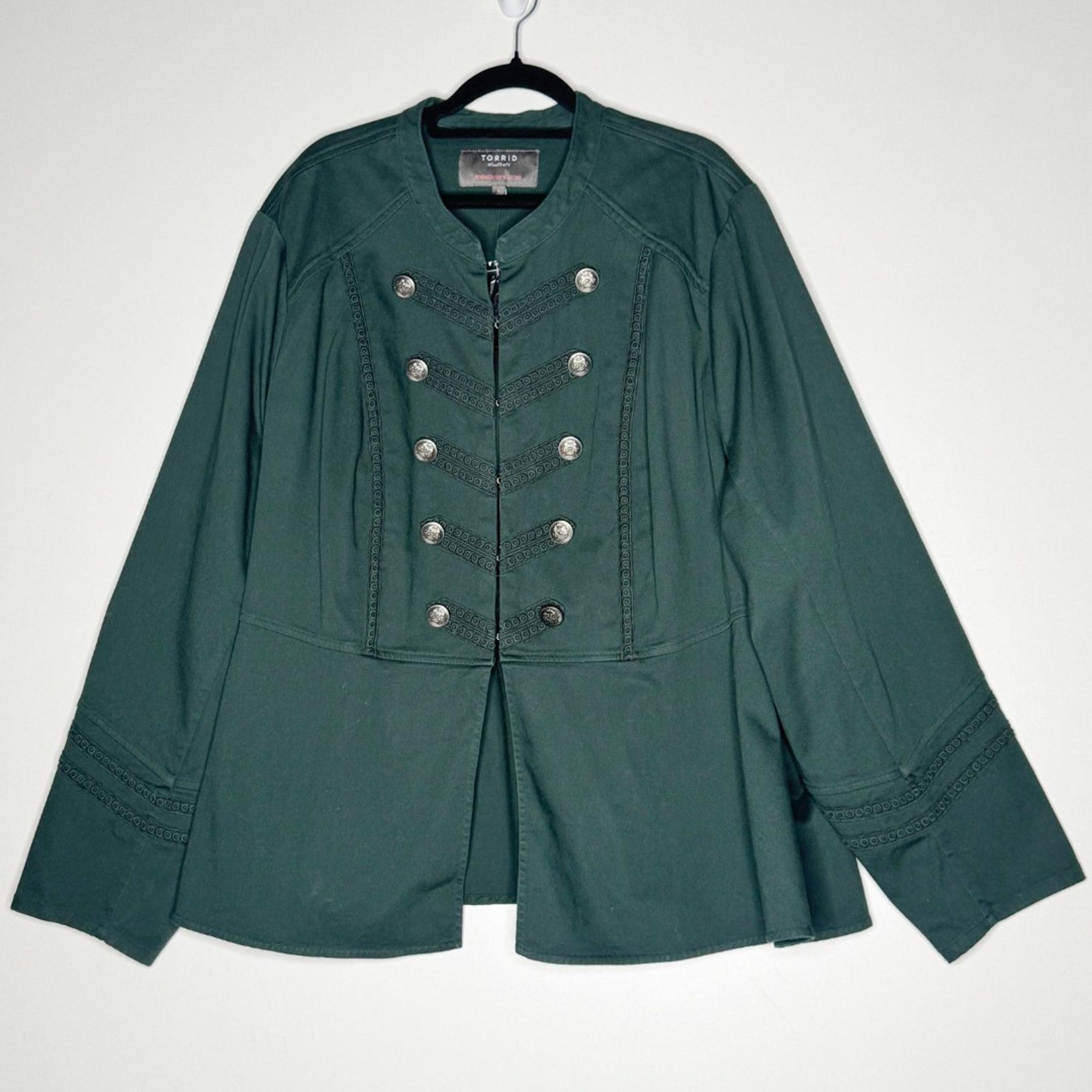 NEW Torrid Stretch Twill Military Jacket Women's Plus Size 4X