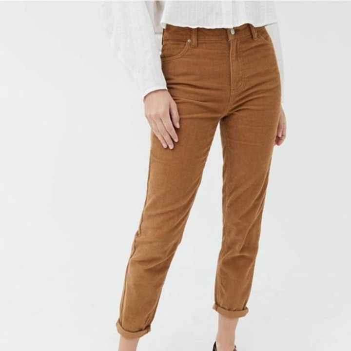 BDG Urban Outfitters Mustard Tan Corduroy Straight Leg Pants - 25