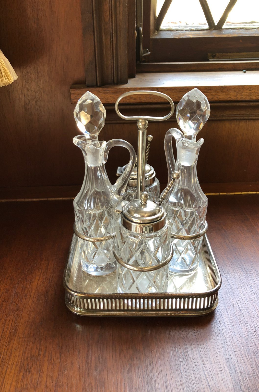 Antique 4 Piece Condiment Set