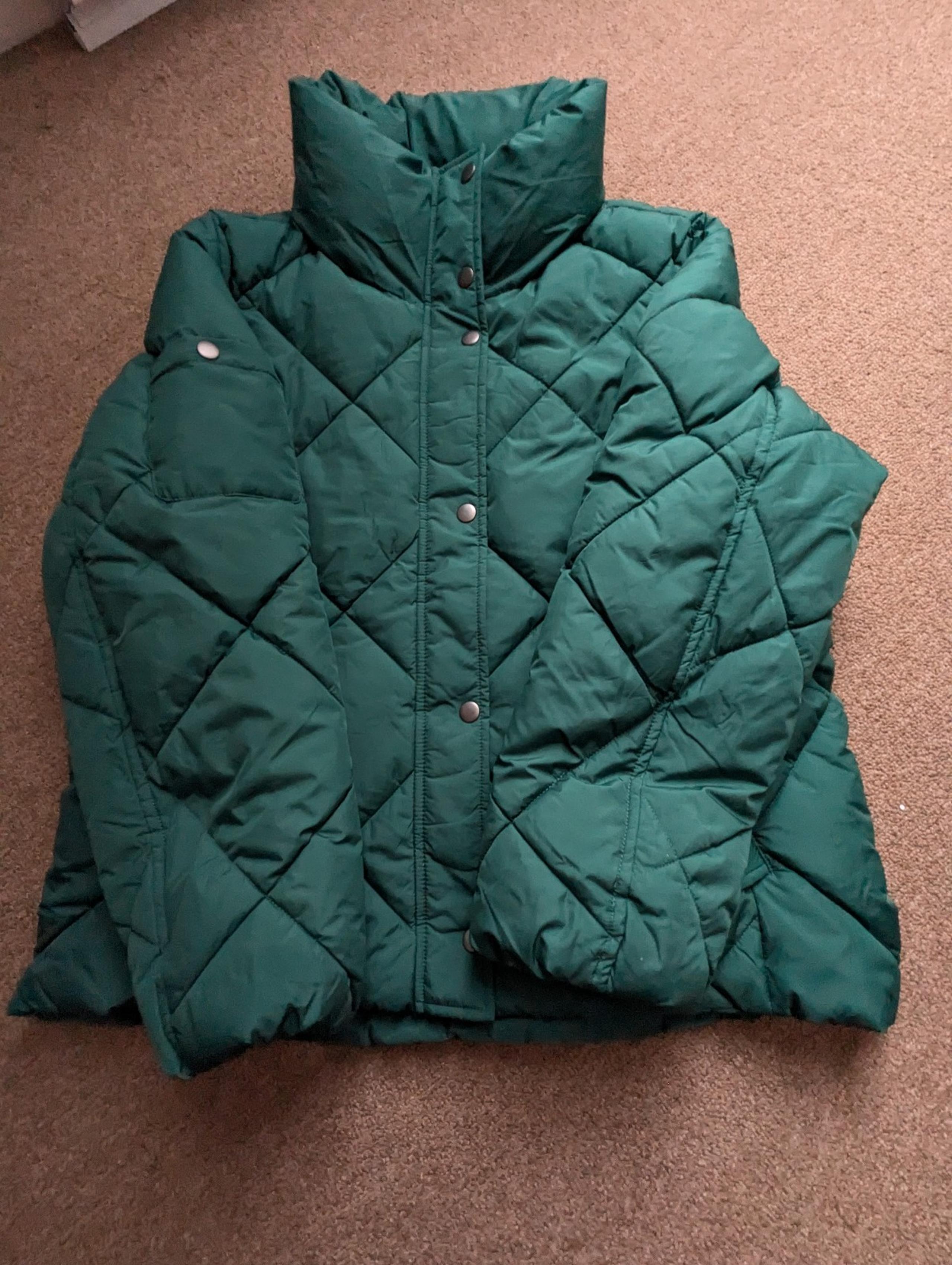 New Talbots Puffer Jacket - Solid Small Green