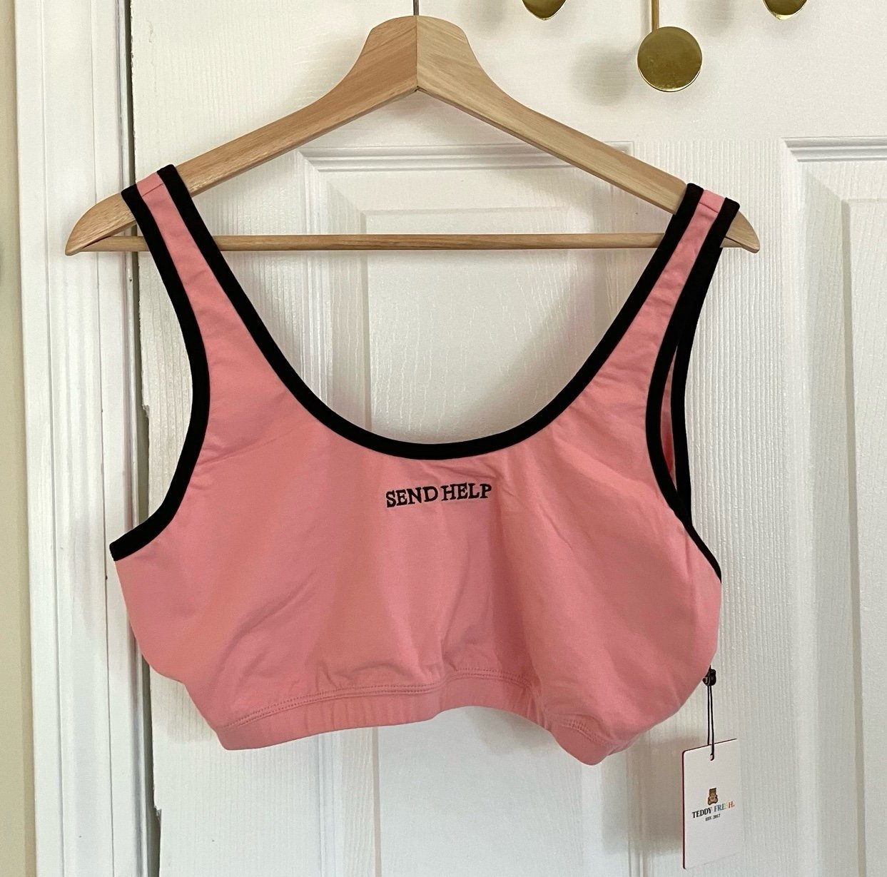 Teddy Fresh send help bralette NWT