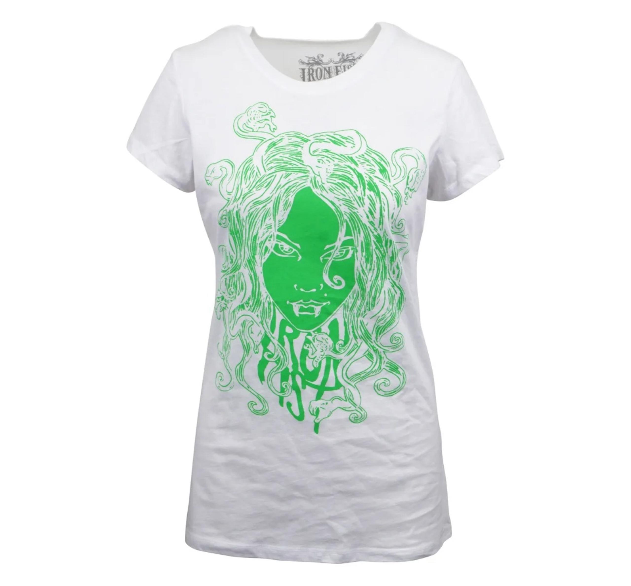 Iron Fist Medusa Snake Hair Graphic Short Sleeve Sleeved T Tee Shirt Top NEW NWT