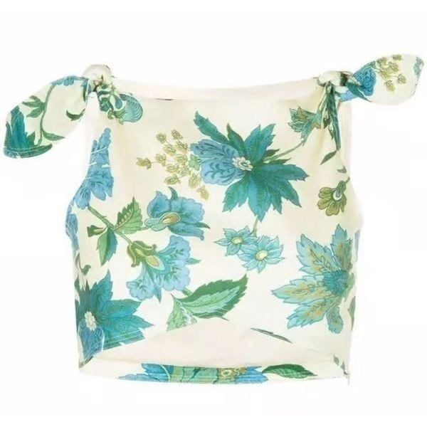 NWOT SIR THE LABEL Alexandre Marguerite-Print Cropped Top, 200