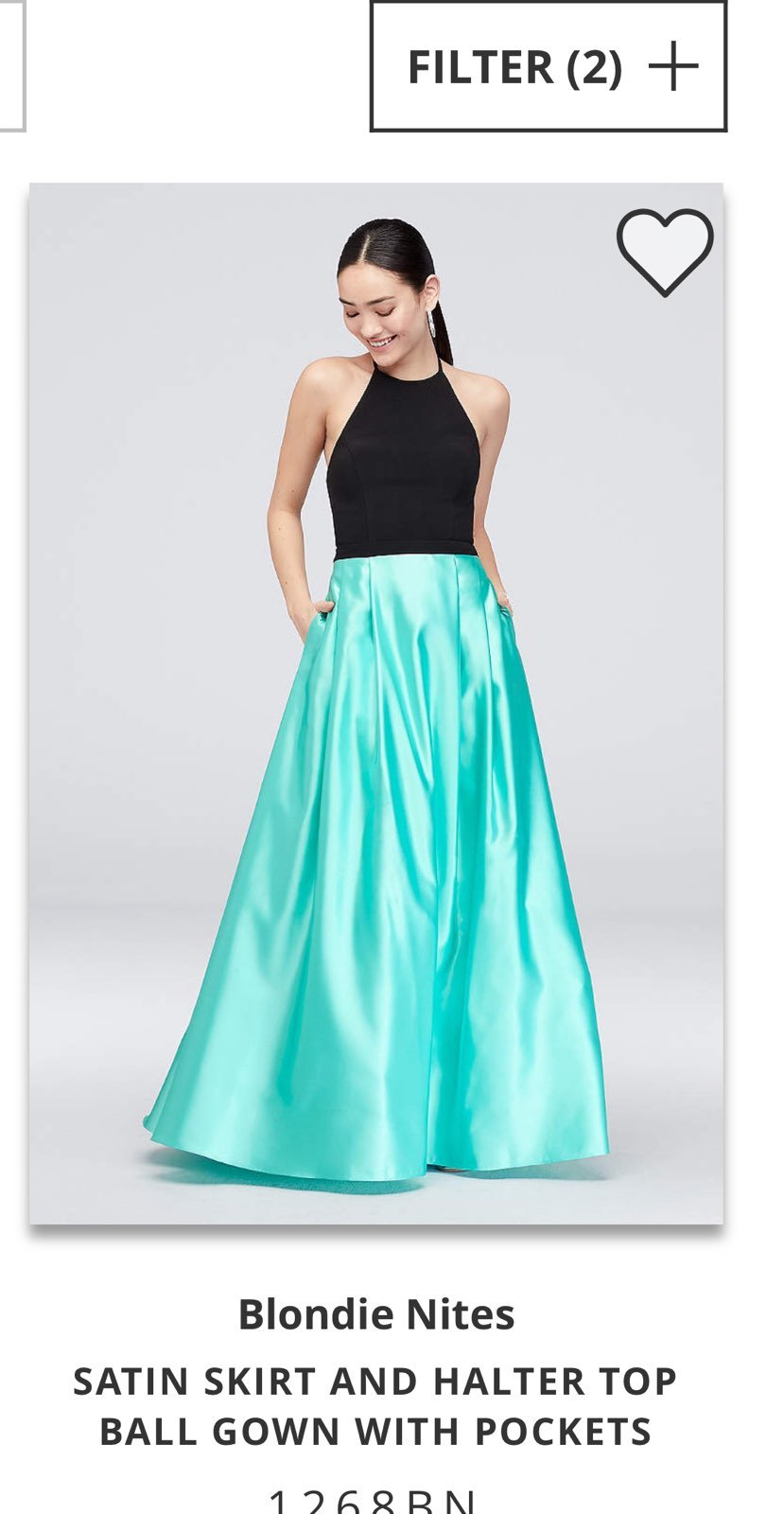 Mint amd black Brand new Prom dress