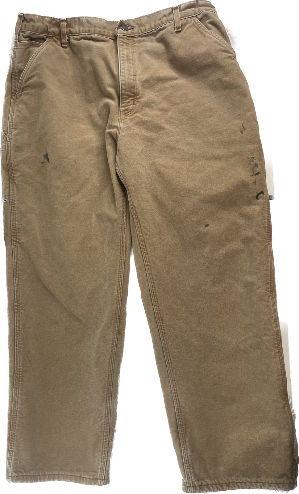 Carhartt Carpenter Work Pants Flannel Lined Original Fit B111 BRN Men's 40x30