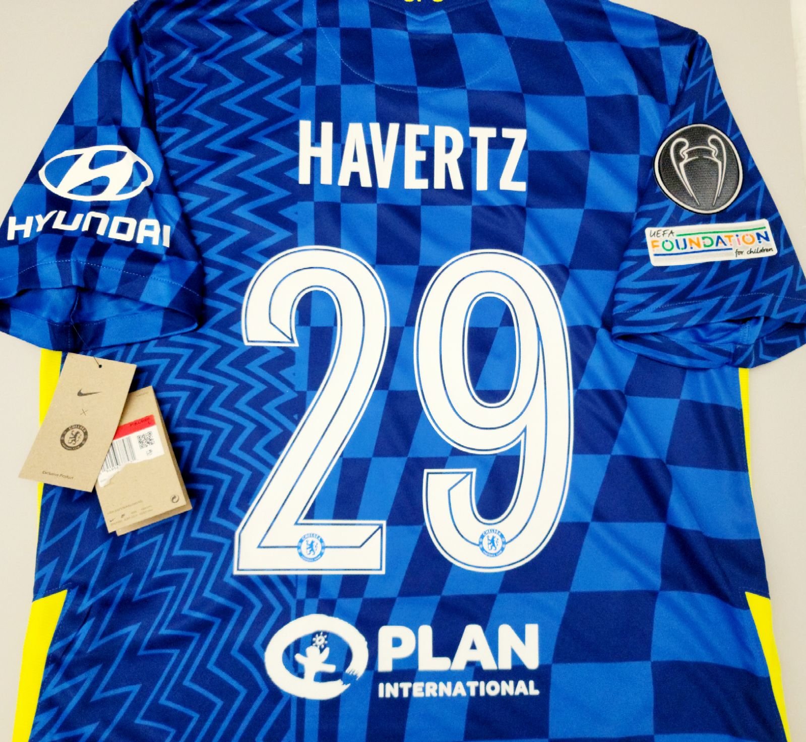 2021/22 Chelsea FC #29 Havertz Champions League Home Soccer Jersey Large