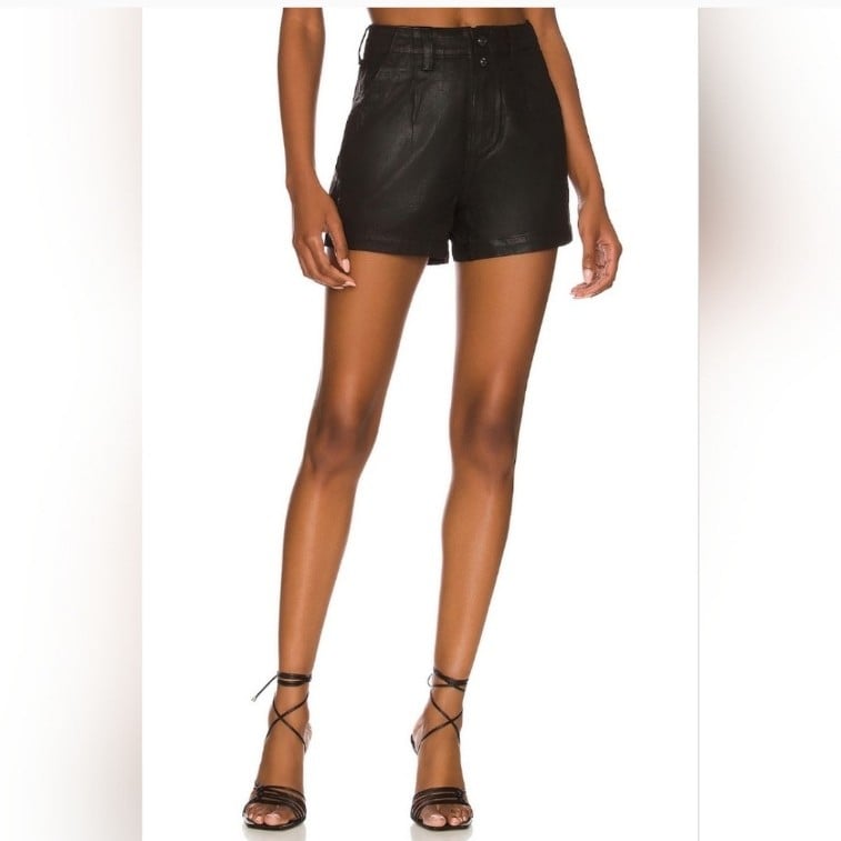 NWT PAIGE 'Mayslie' Pleated Short, Coating Collection, Size 34