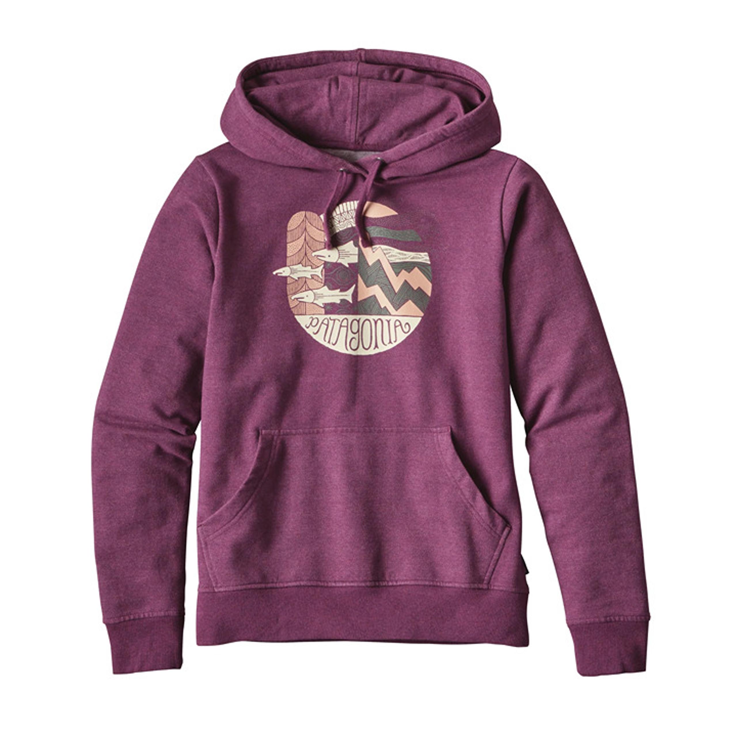 Patagonia Upstream Dream Midweight Hoodie Sweatshirt French Terry Purple Women M