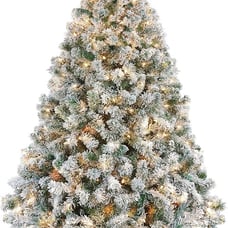 6ft Pre-lit Artificial Christmas Tree with Incandescent Warm White Lights