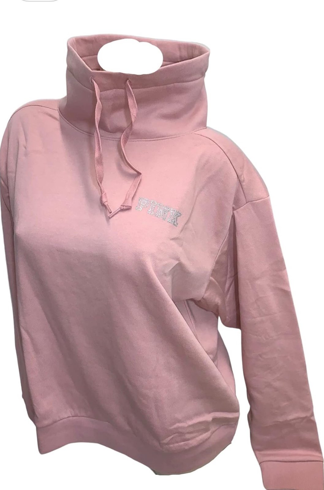 Victoria's Secret PINK Cowl Neck Sweatshirt Pullover Rhinestones Extra Smal
