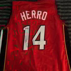 Tyler herro signed custom jersey with COA certification
