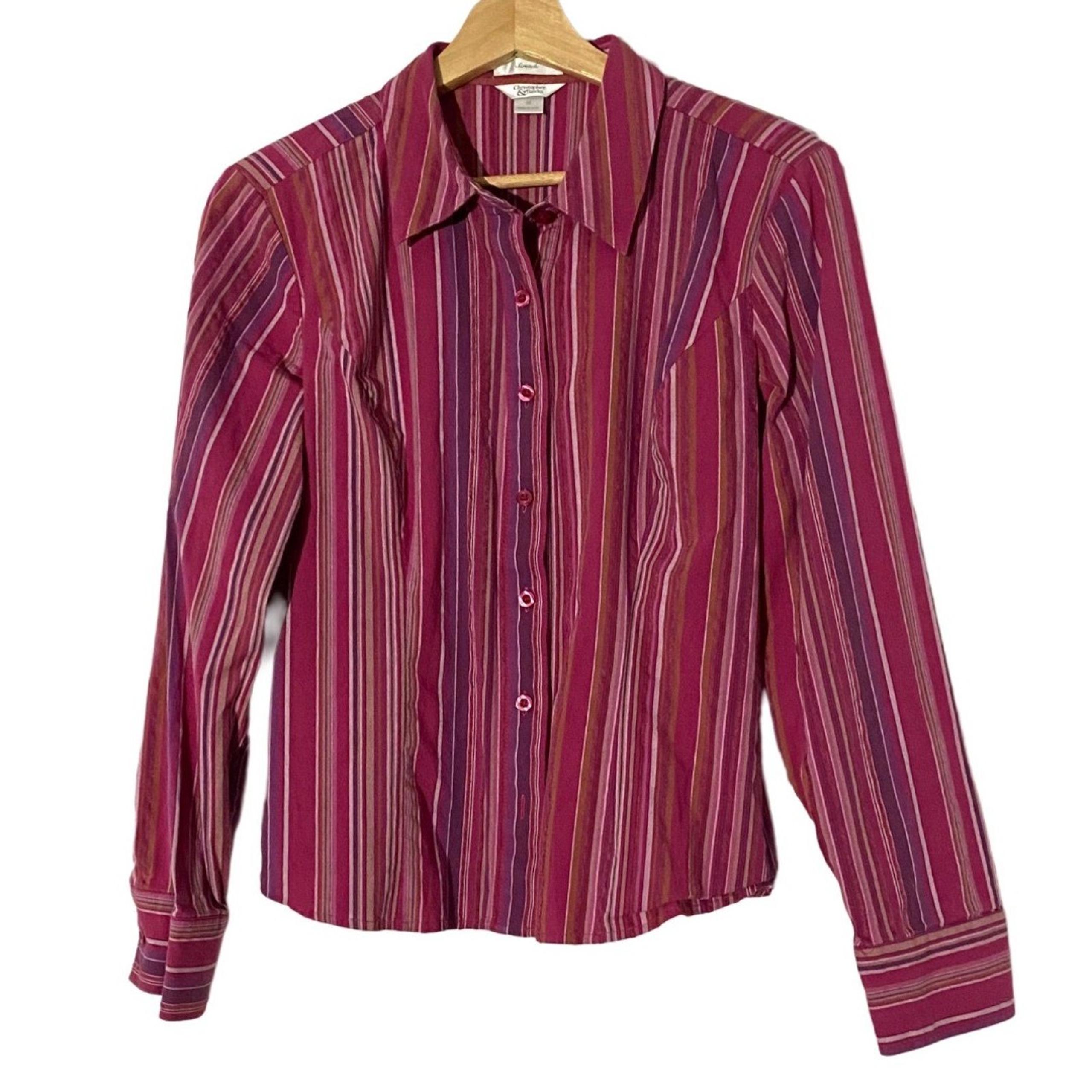 Christopher & Banks Multicolored Women's Striped Button-Down Top