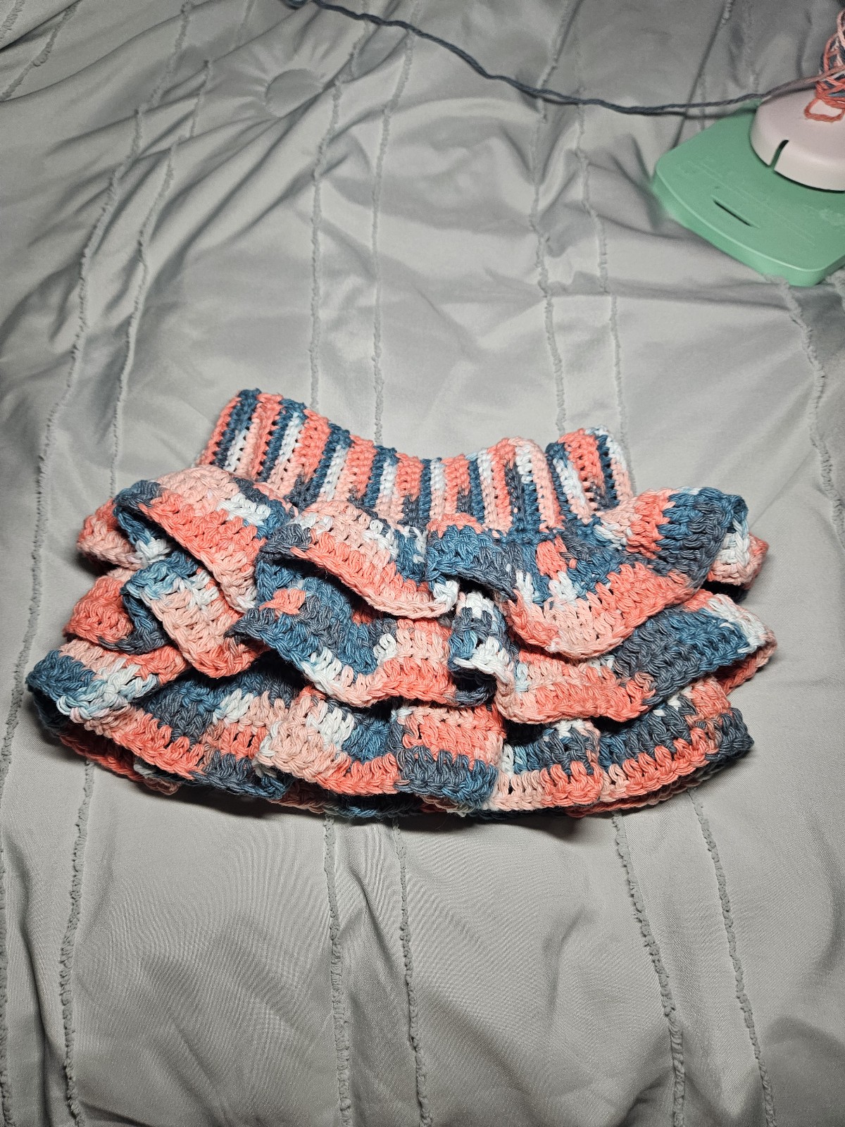 Handmade crochet skirt.