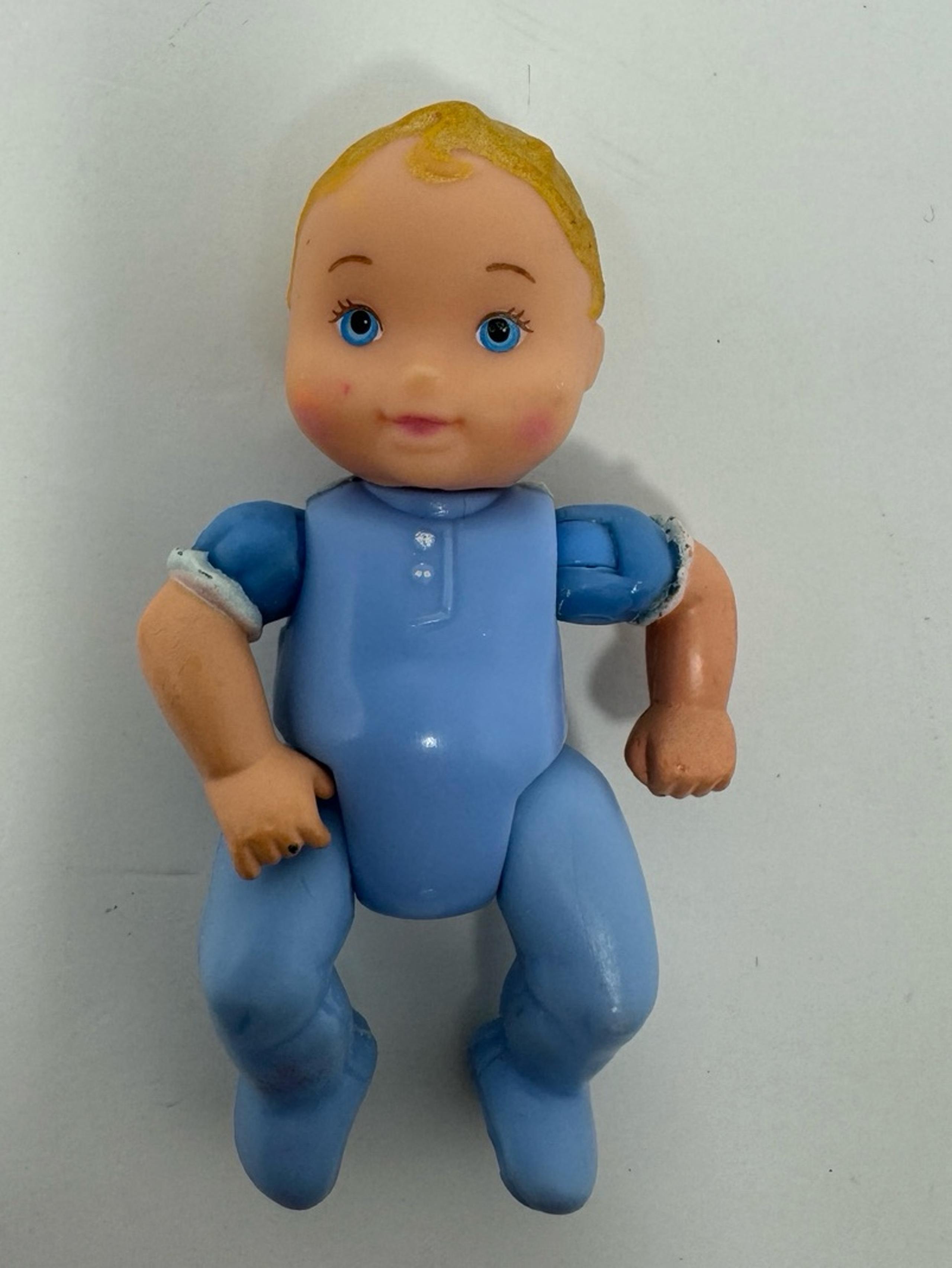 Fisher Price Loving Family Baby Boy Twin Time Blue Doll Figure Blonde Son