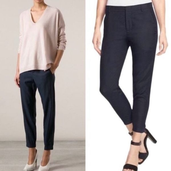 Vince Cupro Blend Trouser Style Jogger Size 10 Blue