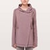 Lululemon Coast Easy Wrap Zip Up Jacket Heather Pink Women's Sz 10 W4AZ6S