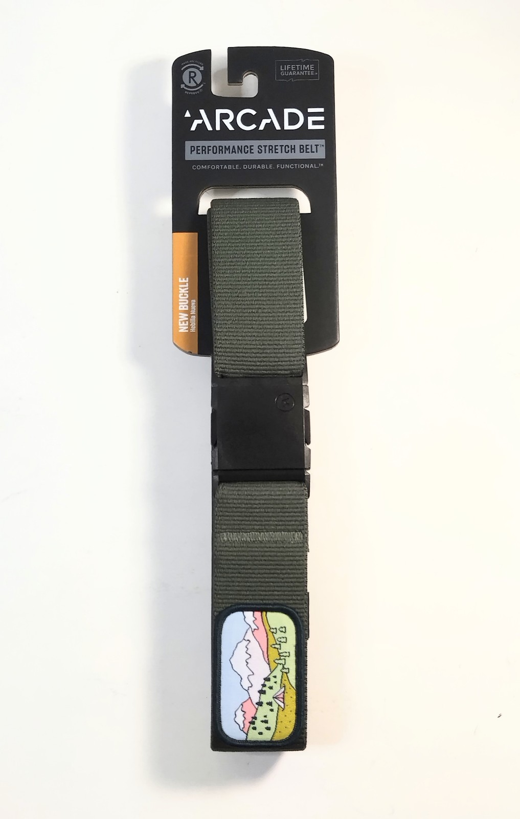 Arcade Performance Stretch Belt Color: Earthing Ivy Green One Size for All