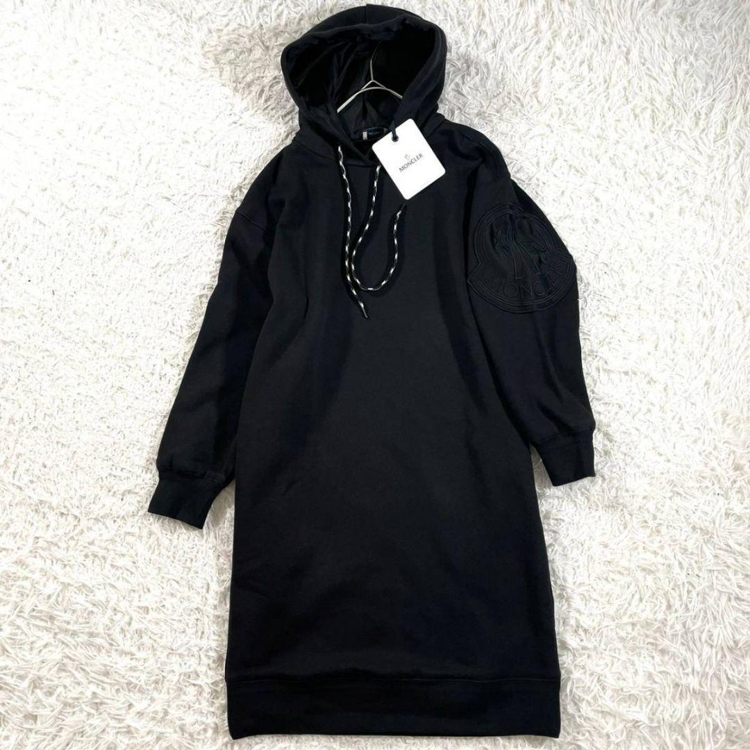 ★Excellent Condition★Rare★Long Sweatshirt★Black★Women's★Moncler★