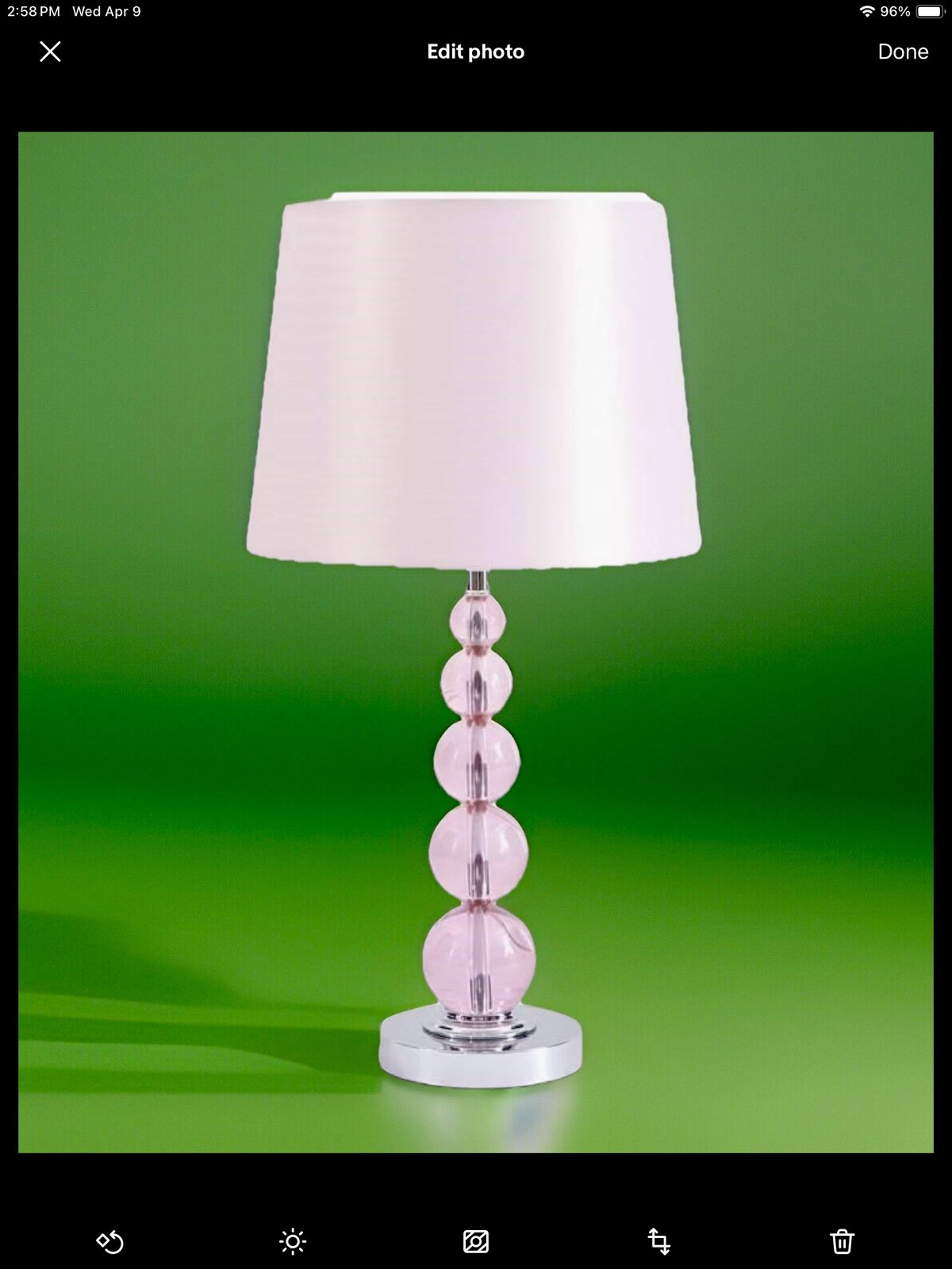 New Ashley “Letty” Pink Crystal Balls 23” Table Lamp In Original Box Kids Decor