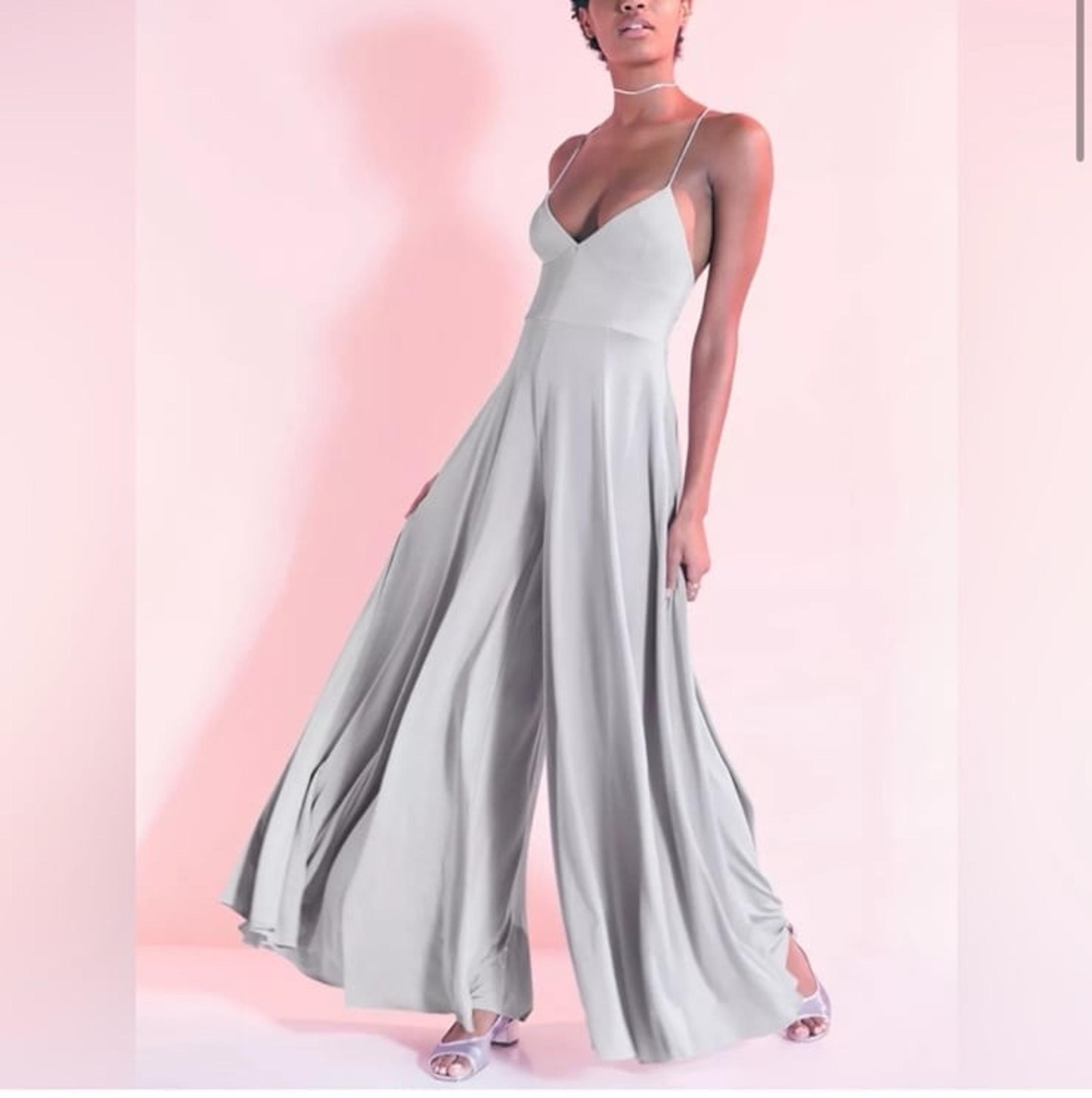 Silence + Noise Vivica Shine Extreme Wide-Leg Jumpsuit Size M