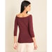 ANN TAYLOR Burgundy Shimmer Off Shoulder Sweater Top Blouse Size Size M Red