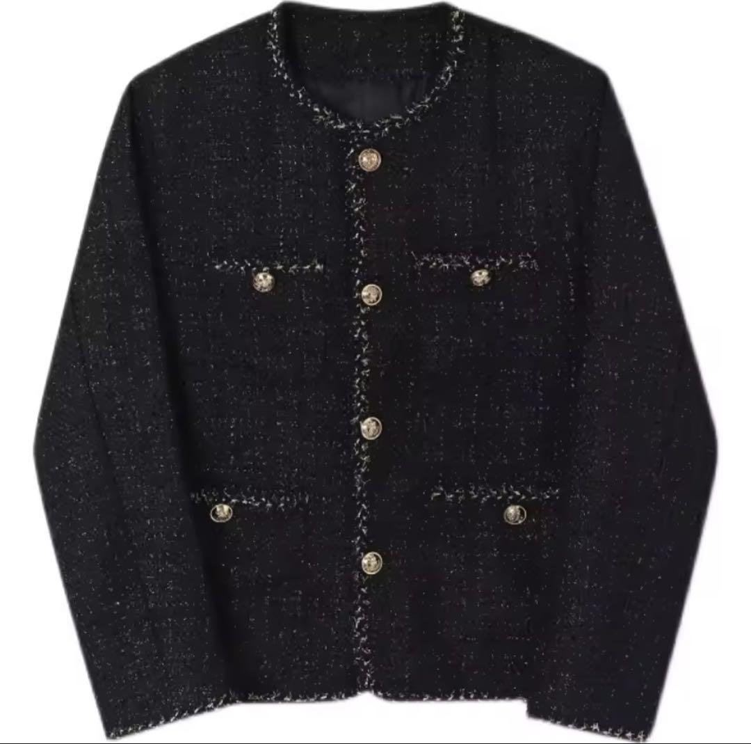 価格は安く ALUDE SELECT】Black Gord Tweed Jacket ジャケット・アウター