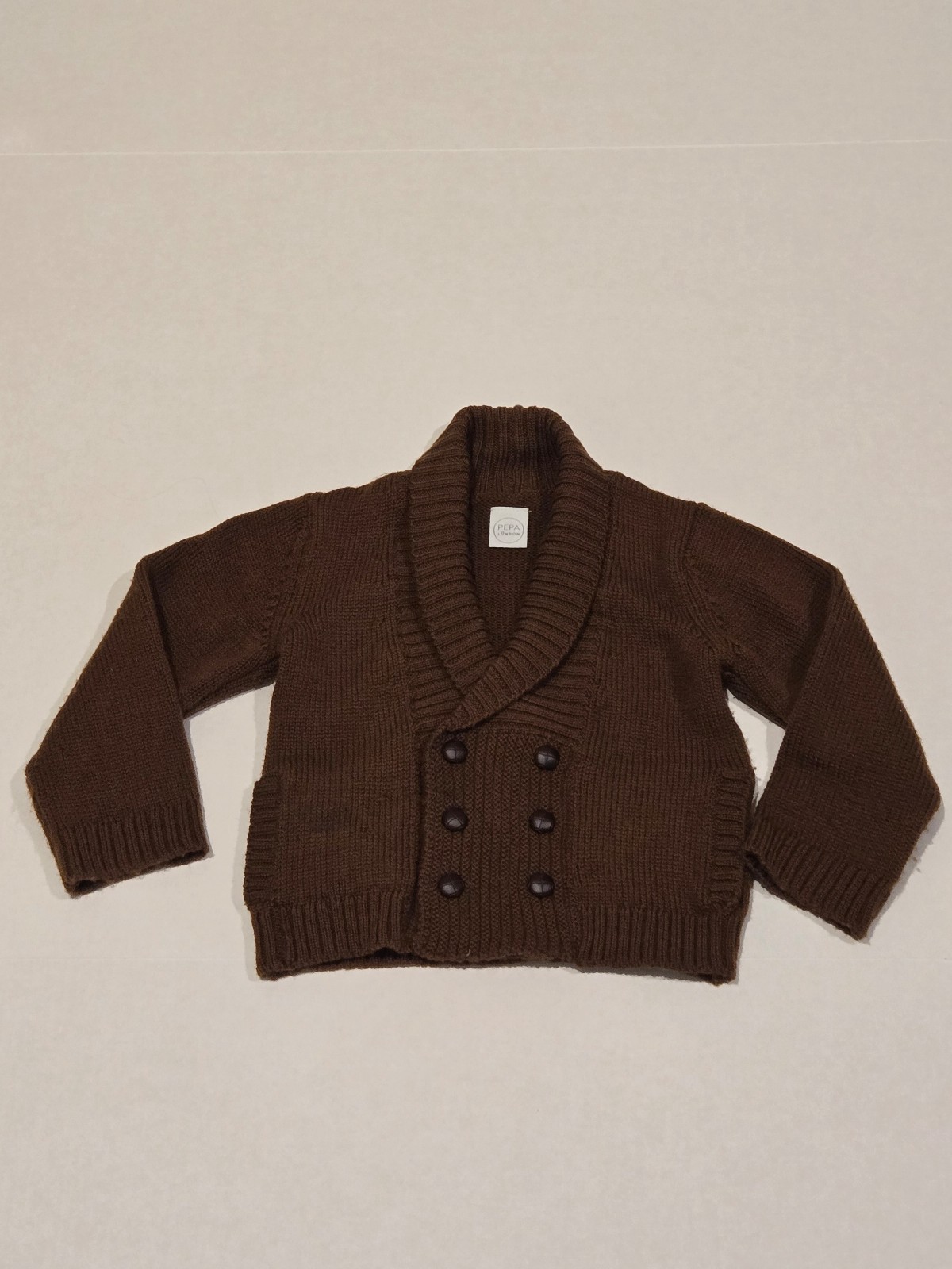 Pepa chocolate cardigan 2y