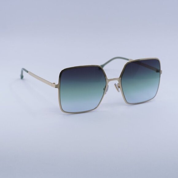 New Isabel Marant IM 0102/S 0PEF IB Sunglasses - Gold Frame, Green Lenses