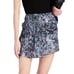 Iro Black Purple Teal White Abstract Shirred Mini Ruffle Skirt Sz 38 / 6 NEW Tag