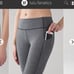 Lululemon Pace Rival Crop 22 Sz 6 Heathered Black Grey
