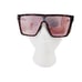 Frye Brown Tortoise Shell Oversized Square Shield Sunglasses Rose Gold 100% UV