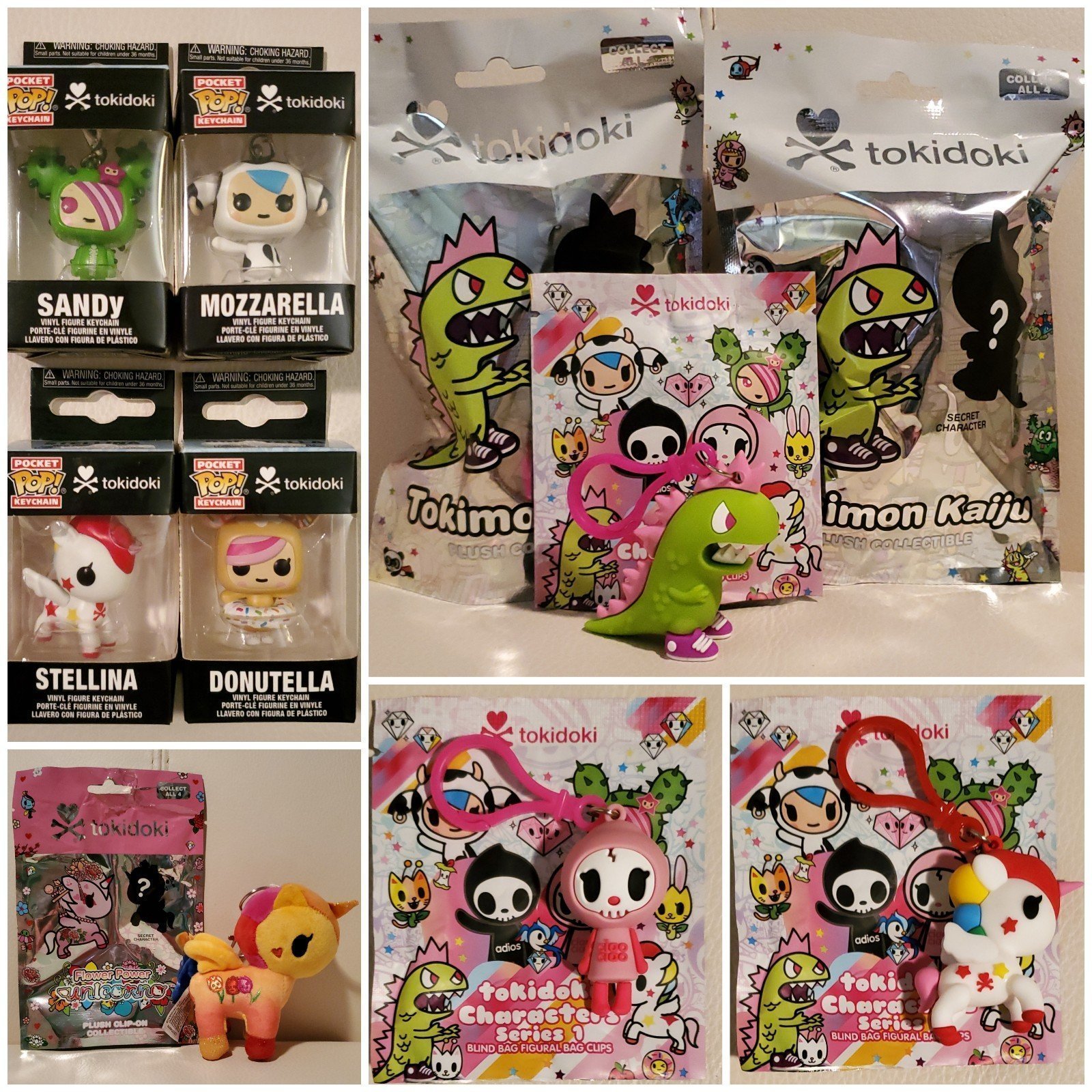 Tokidoki Bag Clip/Plush Figure Bundle