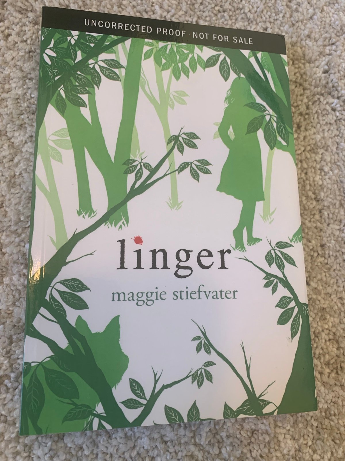 Linger Maggie Stiefvater arc copy paperback collectible fantasy advance