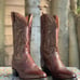 Leather Lizard Skin Cowboy Boots - Size 10 Regular