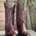 Leather Lizard Skin Cowboy Boots - Size 10 Regular