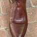 Leather Lizard Skin Cowboy Boots - Size 10 Regular
