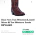 Leather Lizard Skin Cowboy Boots - Size 10 Regular
