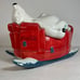 COCA-COLA POLAR BEAR ON SLED COOKIE JAR