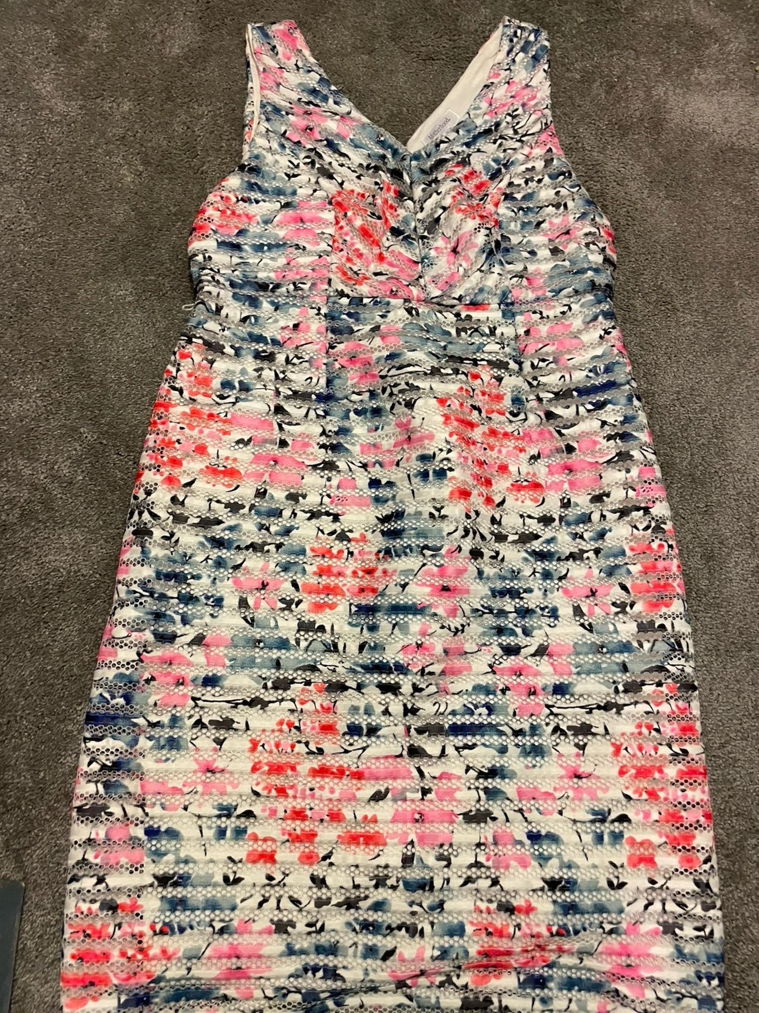 Jacquard floral maternity dress