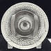 Vintage Textured Clear Textured Glass Bowl Candle Holder With Bubble Design 6 D