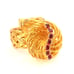 Vintage Cocktail Ring Gold Red Stone