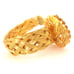 Vintage Cocktail Ring Gold Red Stone