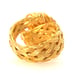 Vintage Cocktail Ring Gold Red Stone