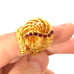 Vintage Cocktail Ring Gold Red Stone