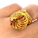 Vintage Cocktail Ring Gold Red Stone