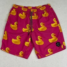 NEFF Men’s Pink Rubber Duckie Swim Trunks Size Small