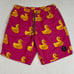NEFF Men’s Pink Rubber Duckie Swim Trunks Size Small