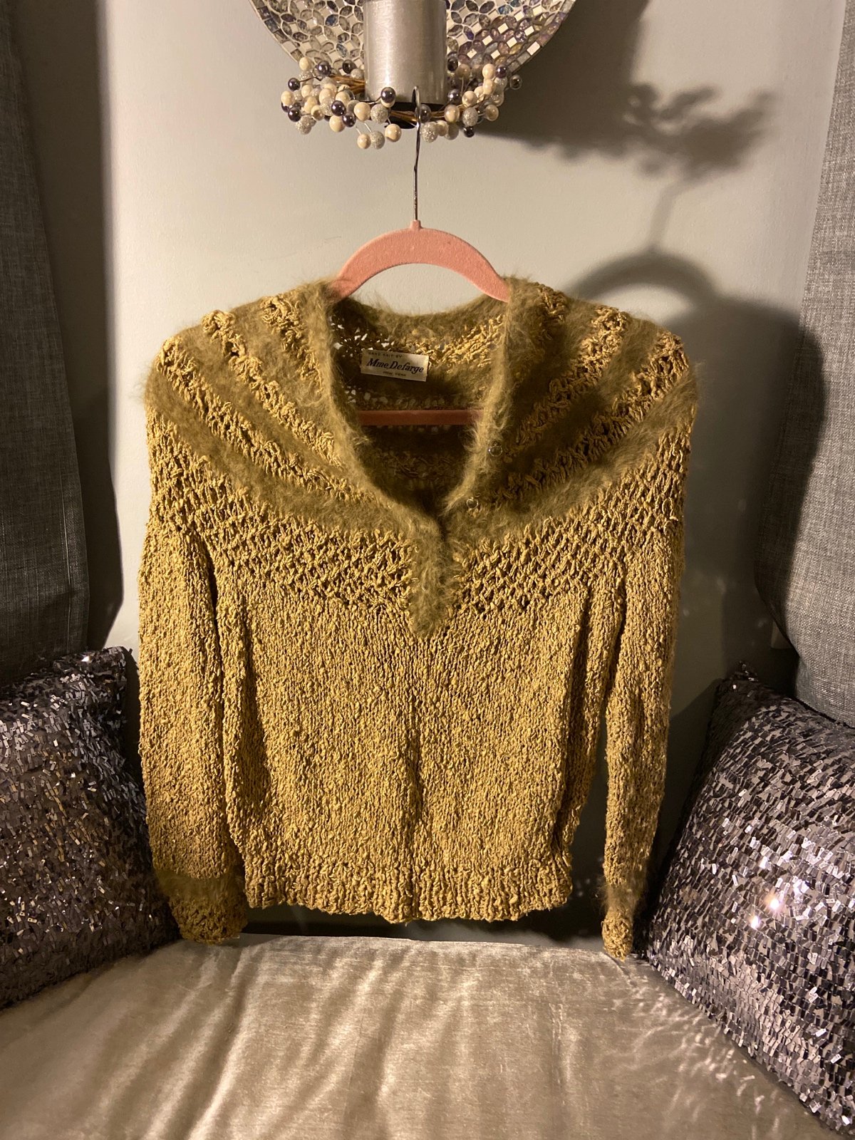 Vintage Mme Defarge Hand Knit Sweater