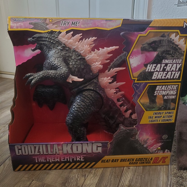 Jada Godzilla x Kong The New Empire Heat-Ray Breath Godzilla R/C New Fas